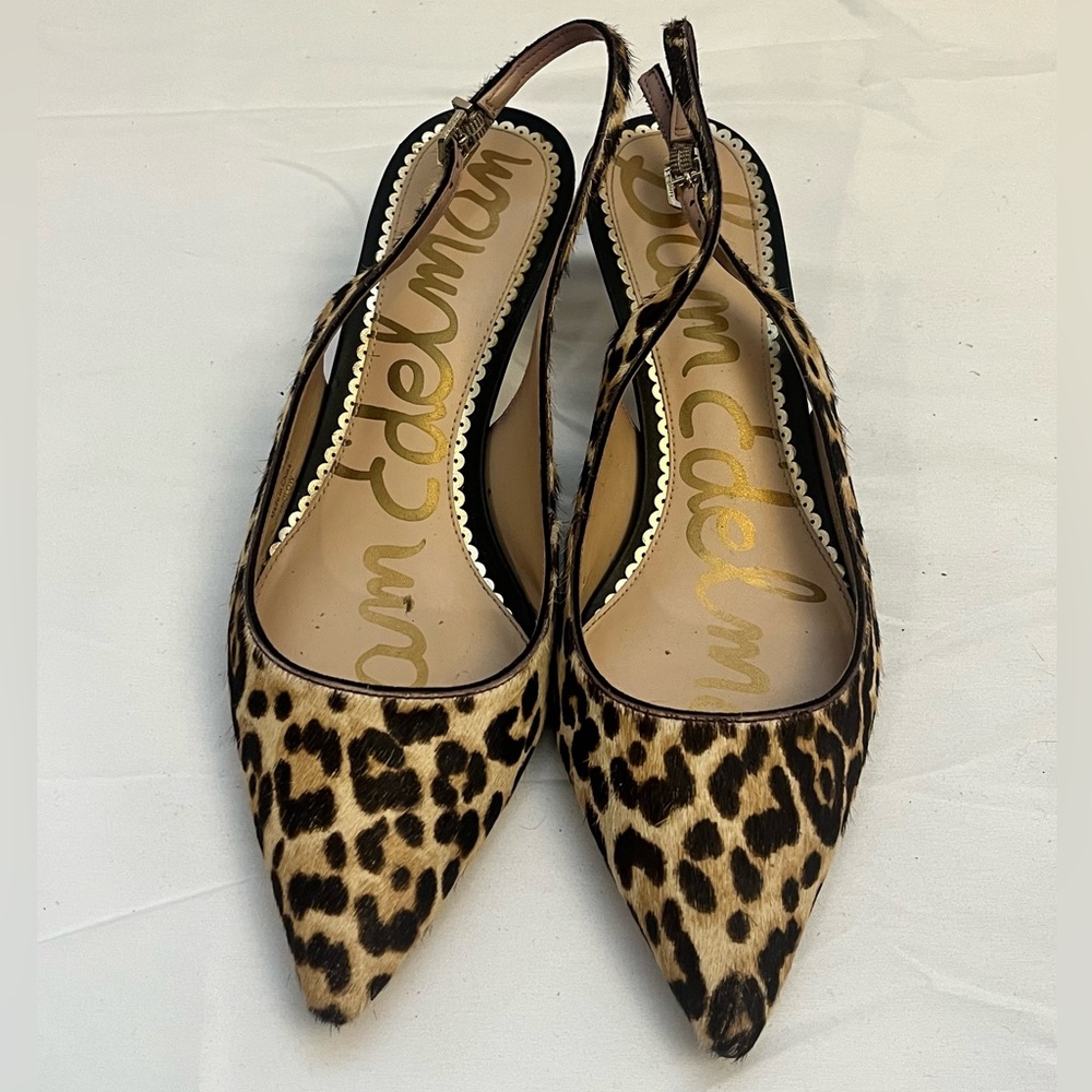 Sam Edelman kitten Heel Leather Slingback Pumps